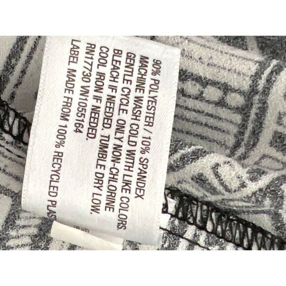 Merona Women Black White Aztec Geometric Print Romper Size XL - Picture 9 of 10